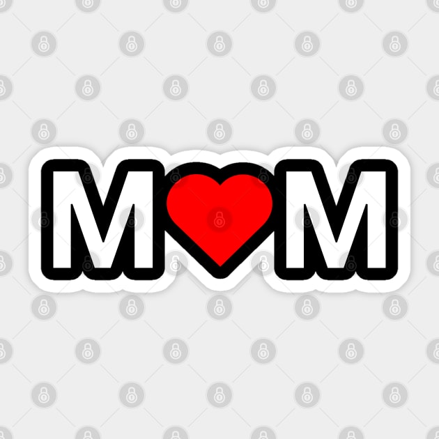 MoM  Minimalist Mother's Day Gift with Red Heart Sticker by Stylecombinator
